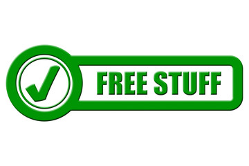Checkbox Schild grün rel FREE STUFF