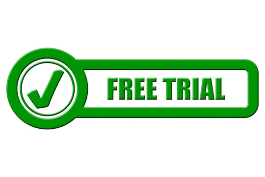 Checkbox Schild grün rel FREE TRIAL