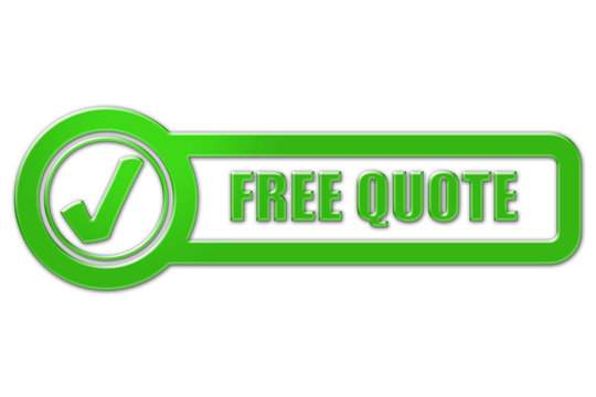 Checkbox Schild grün glas FREE QUOTE