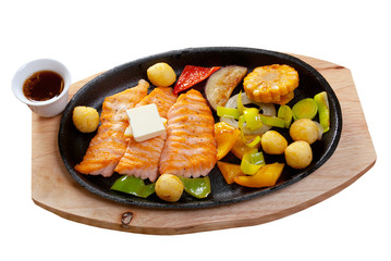 Salmon Steak with Vegetable