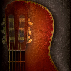 Obraz premium abstract music grunge background with acoustic guitar