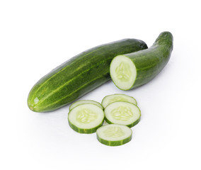 Cucumber on white background