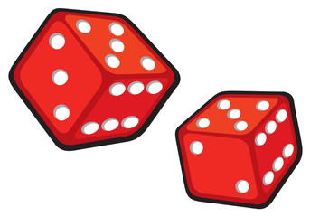 Vector red dices
