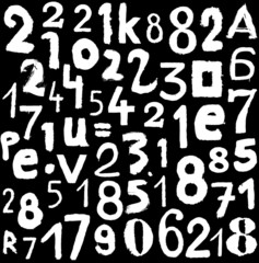 brute bristle brush hand painted fonts and numbers