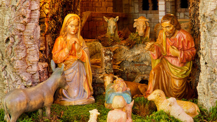 Christmas Nativity Scene - Baby Jesus, Mary, Joseph