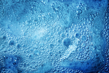 Blue water texture close up