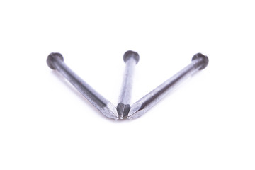 metals nail isolated on a white background
