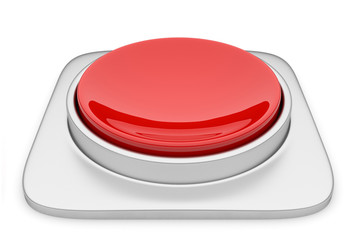 Red button 3d Illustration. Icon isolated