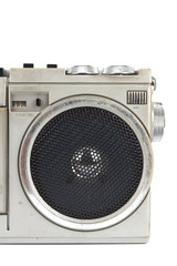 Obraz premium Loudspeaker, A loudspeaker on a classic cassette player.