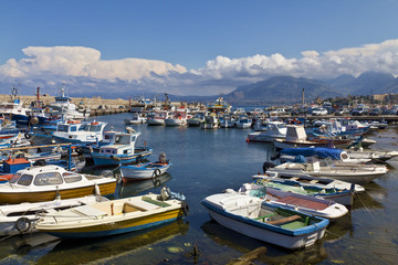 Fototapeta na wymiar Il porto di Porticello - Sicilia