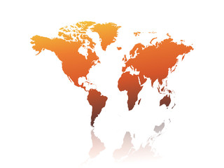 Orange WORLD MAP Icon 
