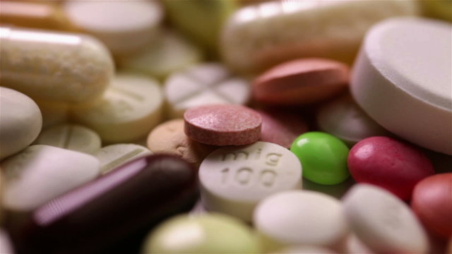 Close up of spinning drugs