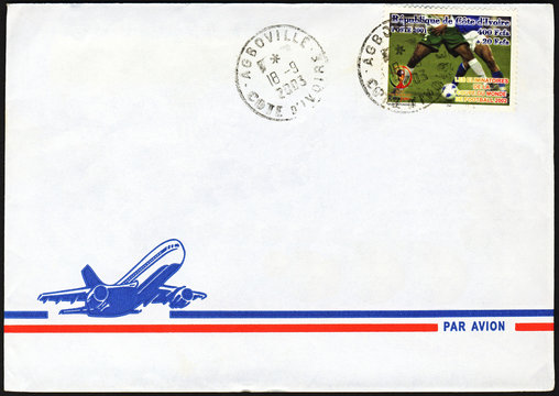 Air Mail Letter From Ivory Coast Stamped