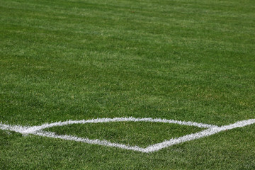 Obraz premium Corner of soccer pitch detail