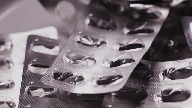 Many empty pill containers