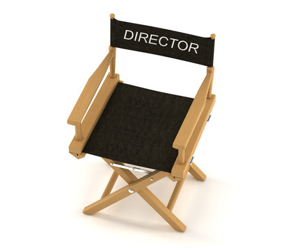 Flim industry: top view of directors chair