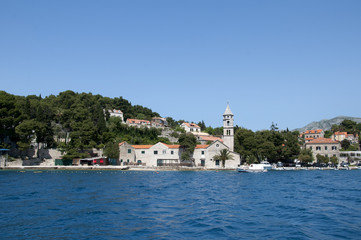 Fototapeta premium Cavtat a beautiful town by the sea in Croatia