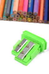 Color pencils and sharpener