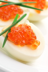 Appetizers with caviar