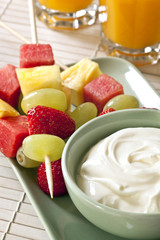Fruit Sticks and Yogurt