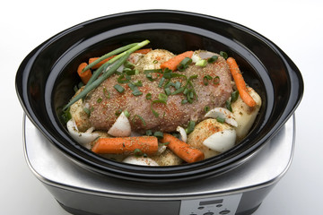 Pork Roast with Vegetables in a Slow Cooker