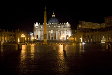Obraz na płótnie Canvas Vatican city at night