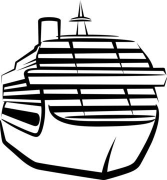 simple illustration with a ship
