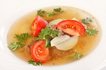 vegetable soup with beef