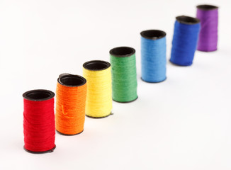 bobbins of lurex thread
