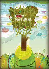 100% natural tree