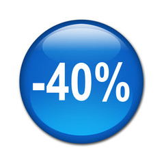 Boton brillante descuento -40%