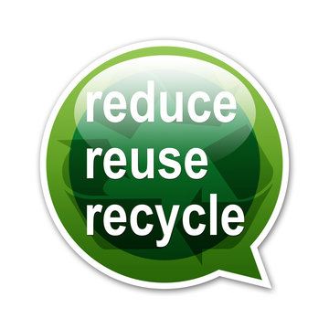 Pegatina globo reduce reuse recycle