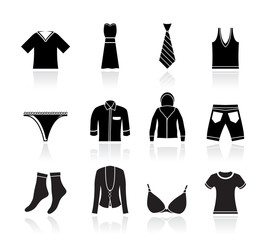 clothing Boutique and fashion icons - vector icon set