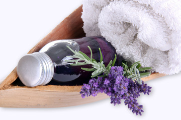 Massage, wellness with lavender