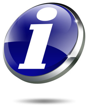 info i information button 3d