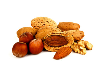 Almonds, walnuts and hazelnuts.