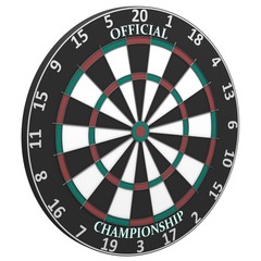 Dart board isolated on a white background