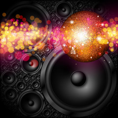 speaker wall disco ball