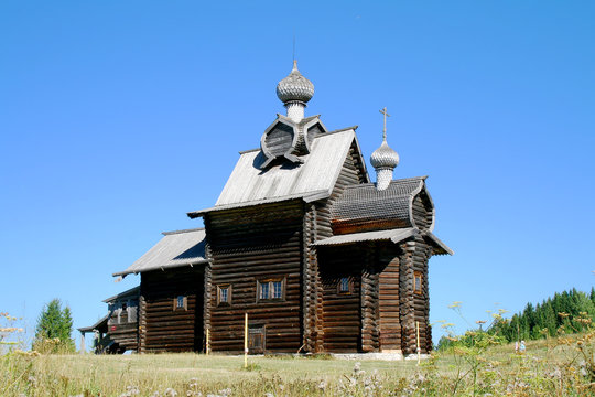 Church of Transfiguration (1707) in museum Khokhlovka, Russia