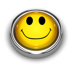 3d Button smiley face in yellow