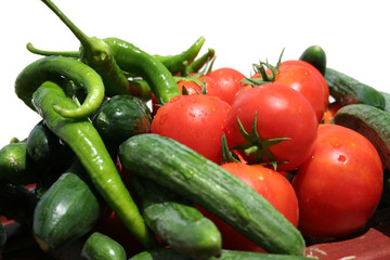 ripe vegetables at the market