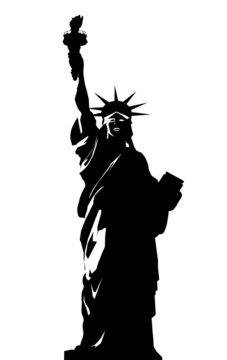vector illustration of statue of liberty