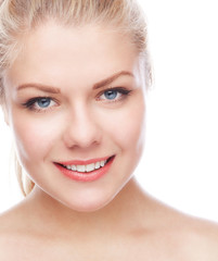 Obraz premium A beauty girl on the white background
