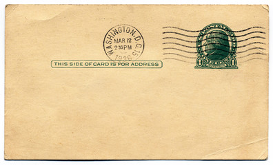 Washington, D.C. 1936 Blank Postcard