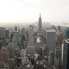 Fototapeta na wymiar New York City skyline widok z Rockefeller Center, Nowy Jork