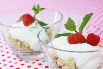 Muesli and yogurt