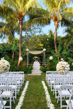 Outdoor Wedding Before Guests Arrive