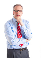 Senior businessman smiling