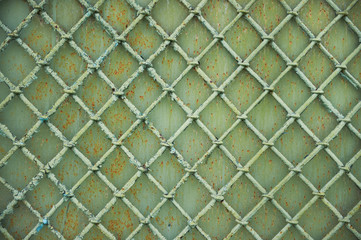 Fototapeta premium Old metal grill fence