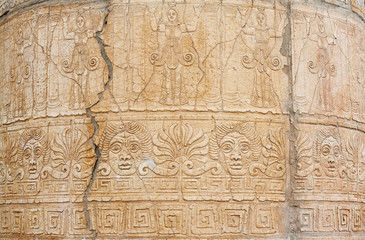 Ancient Greek ancient painted columns